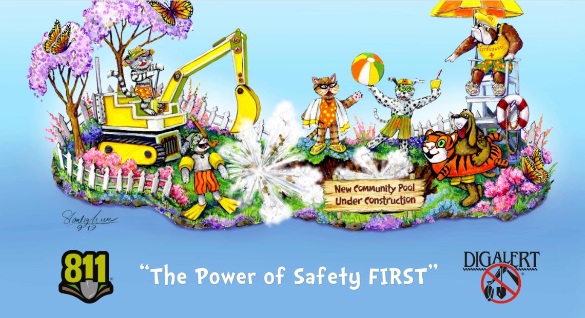 811 Rose Parade Float Highlights Safe Digging | SDGE | San